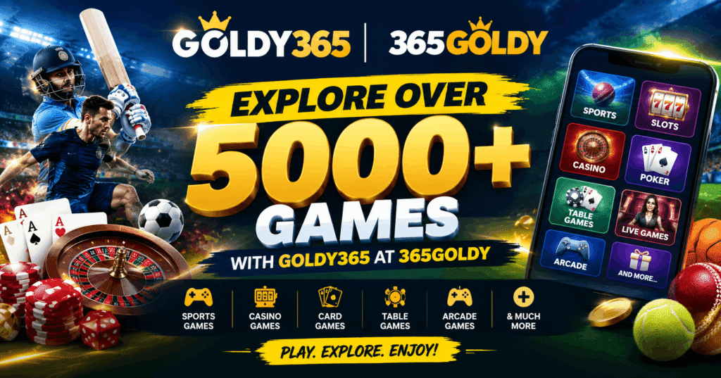 Explore Over 5000 Games with Goldy365 at 365Goldy