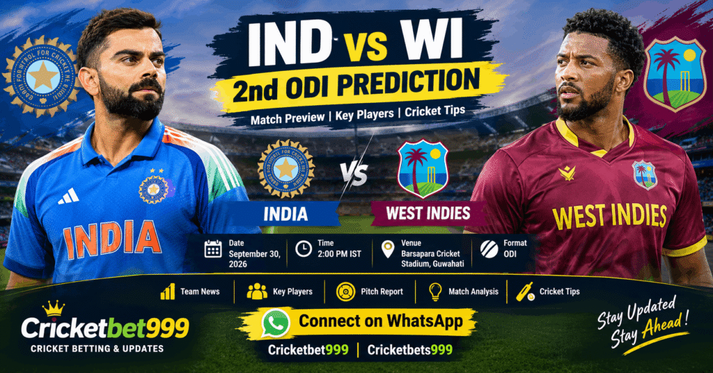 IND vs WI 3rd ODI Prediction: Match Preview, Key Players & Cricket Tips